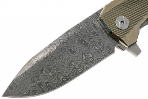 Складной нож Lion Steel ROK DD GL Damascus Gold фото 2