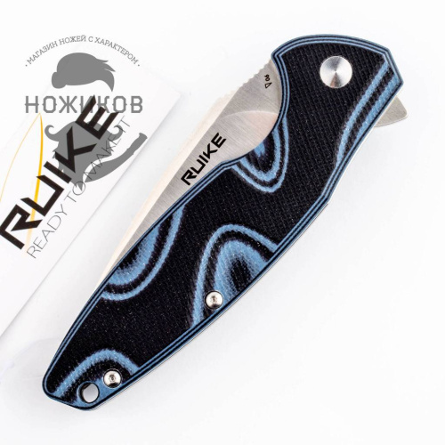Складной нож Ruike P105 черно-серо-синий фото 5