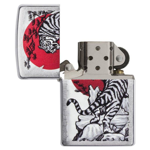 499 ZIPPO ЗажигалкаAsian Tiger с покрытием Brushed Chrome фото 2 499 ZIPPO ЗажигалкаAsian Tiger с покрытием Brushed Chrome фото 2