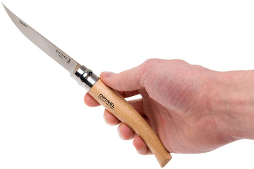 154 Opinel Нож складной филейный№10 VRI Folding Slim Beechwood фото 6