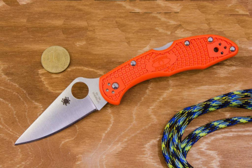 Складной нож Spyderco Delica 4 Flat Ground - 11FPOR фото 12